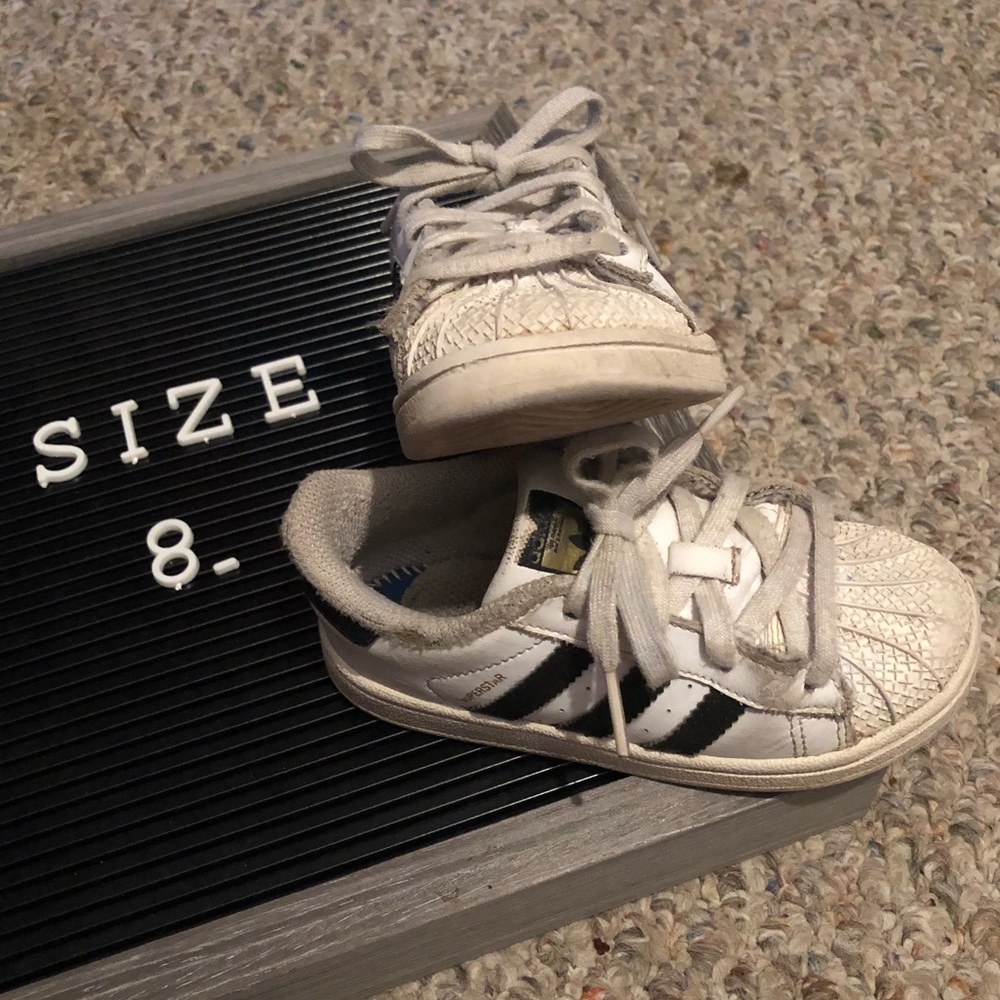 Adidas White Toddler 8